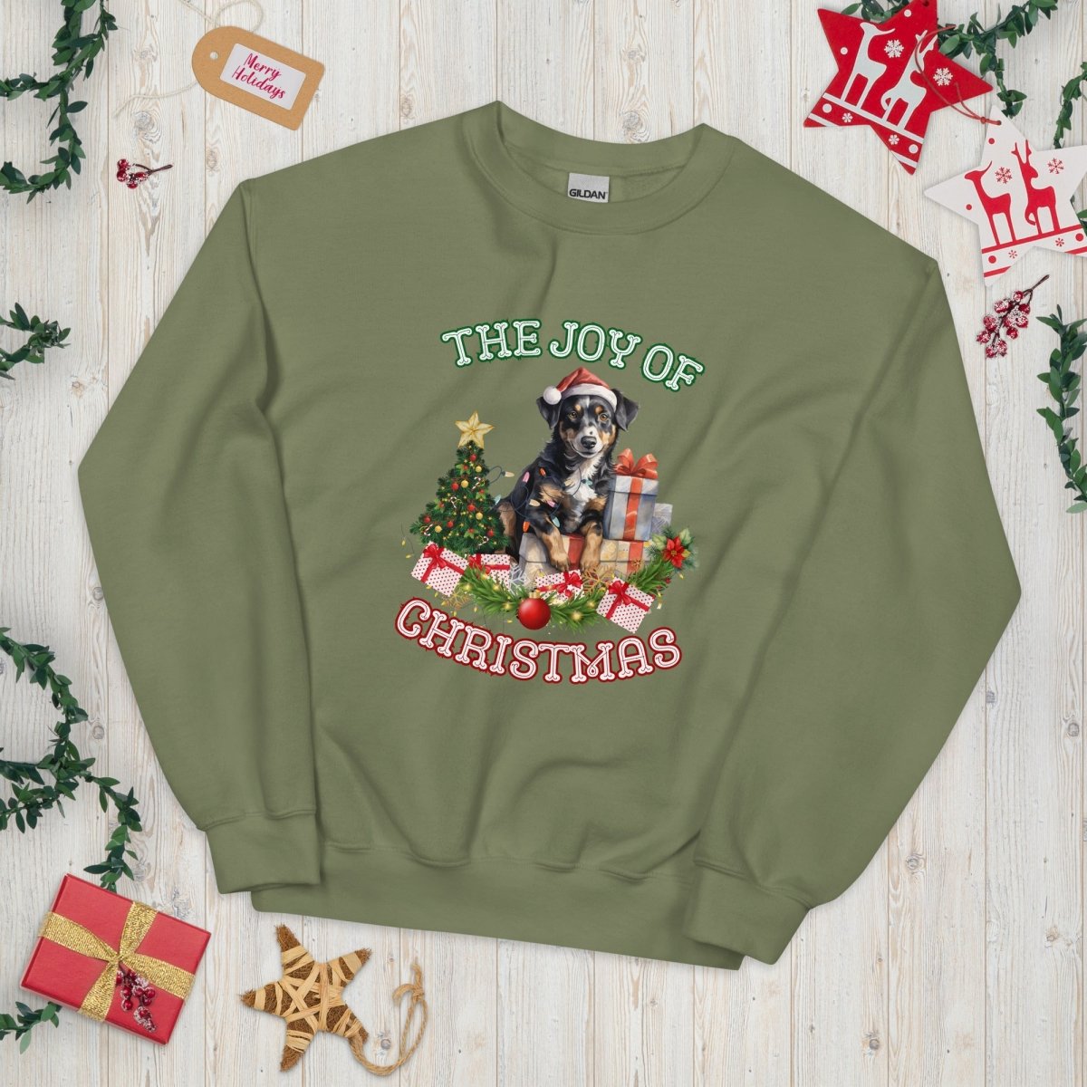 Christmas Shepherd Pullover - High Quality Festive Unisex Sweater, Gift for Shepherd Owner, Gift for Doglovers, Cute Xmas Dog Sweatshirt - Everything Pixel