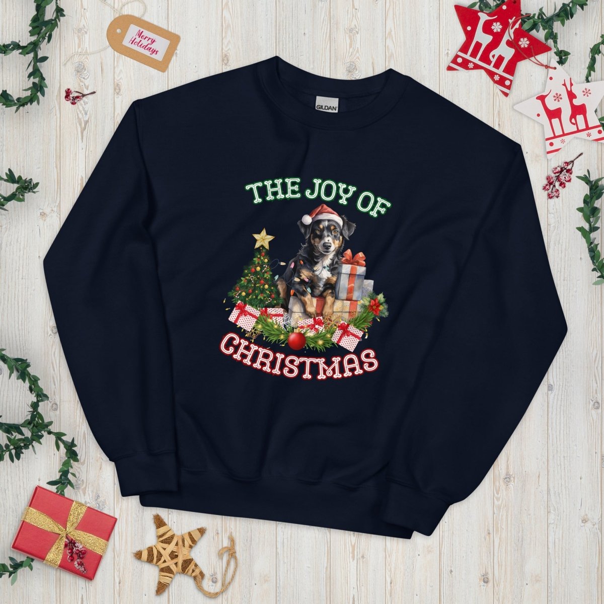 Christmas Shepherd Pullover - High Quality Festive Unisex Sweater, Gift for Shepherd Owner, Gift for Doglovers, Cute Xmas Dog Sweatshirt - Everything Pixel