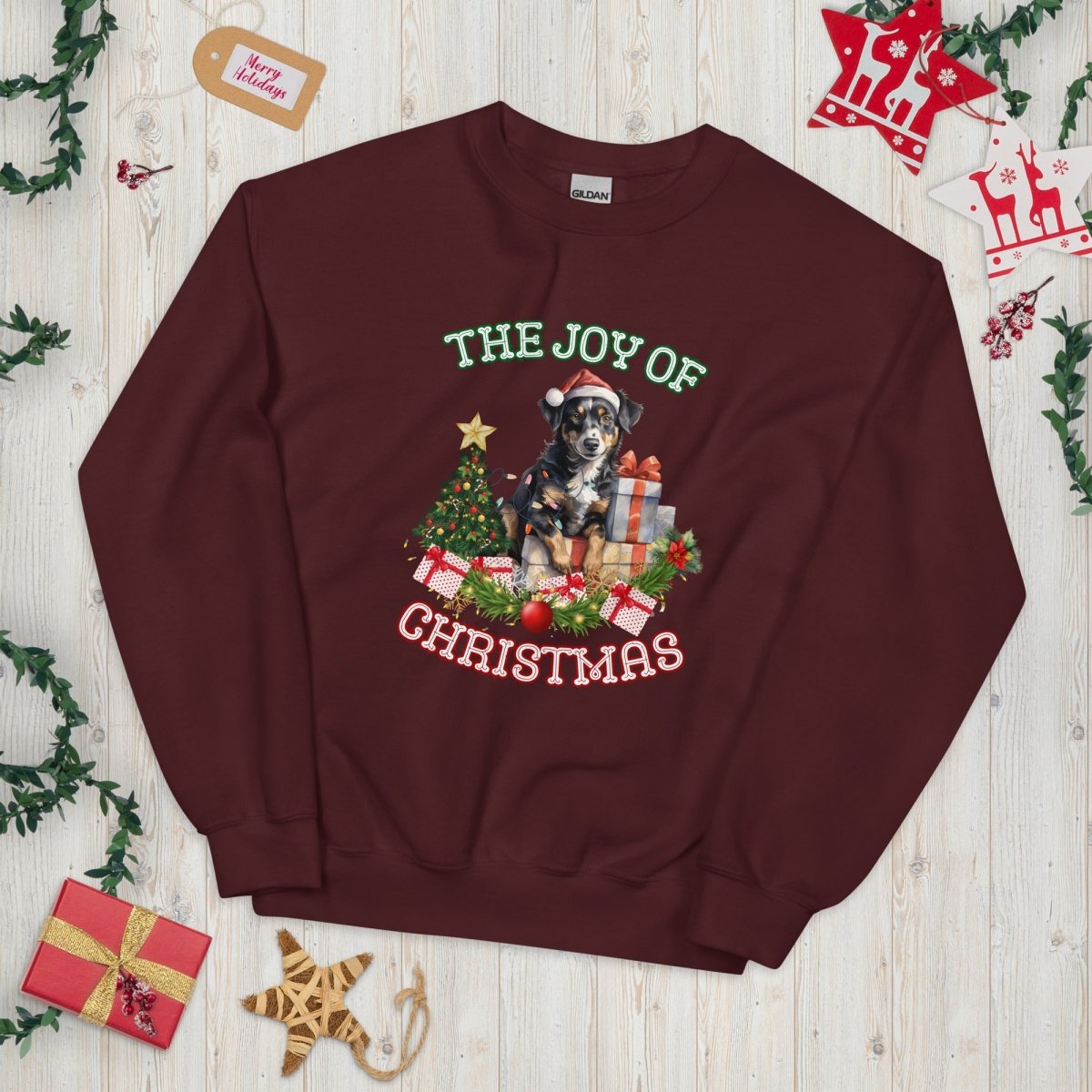 Christmas Shepherd Pullover - High Quality Festive Unisex Sweater, Gift for Shepherd Owner, Gift for Doglovers, Cute Xmas Dog Sweatshirt - Everything Pixel