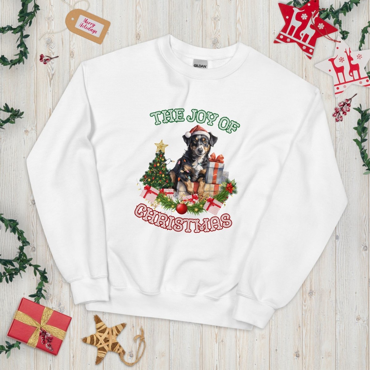 Christmas Shepherd Pullover - High Quality Festive Unisex Sweater, Gift for Shepherd Owner, Gift for Doglovers, Cute Xmas Dog Sweatshirt - Everything Pixel