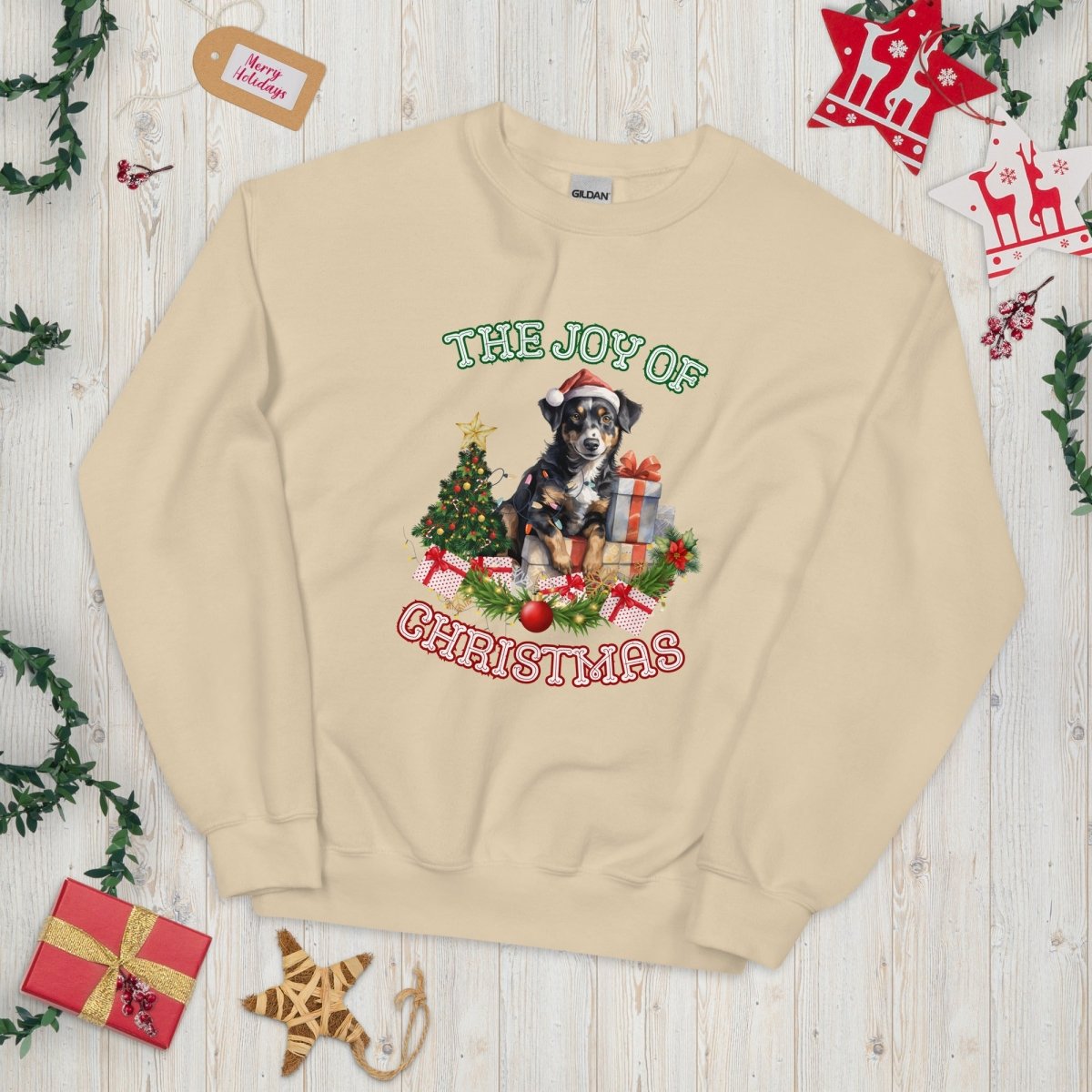 Christmas Shepherd Pullover - High Quality Festive Unisex Sweater, Gift for Shepherd Owner, Gift for Doglovers, Cute Xmas Dog Sweatshirt - Everything Pixel