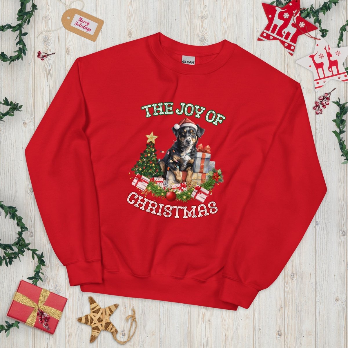 Christmas Shepherd Pullover - High Quality Festive Unisex Sweater, Gift for Shepherd Owner, Gift for Doglovers, Cute Xmas Dog Sweatshirt - Everything Pixel