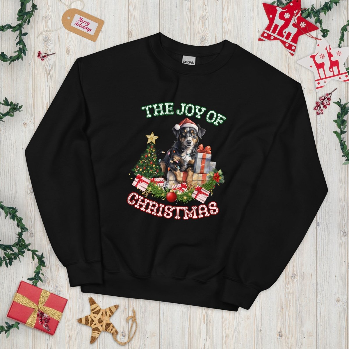 Christmas Shepherd Pullover - High Quality Festive Unisex Sweater, Gift for Shepherd Owner, Gift for Doglovers, Cute Xmas Dog Sweatshirt - Everything Pixel