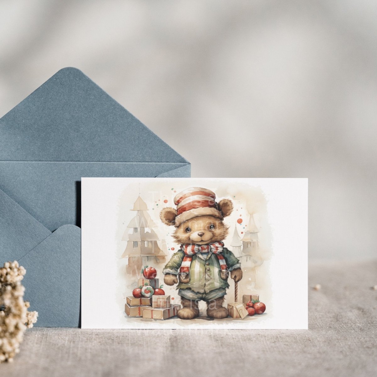 Christmas Teddy Bear Clipart 8 JPG Bundle Digital Planner Papercrafts Watercolor Teddy bear Cute Teddy bear Xmas Sublimation Clipart - Everything Pixel