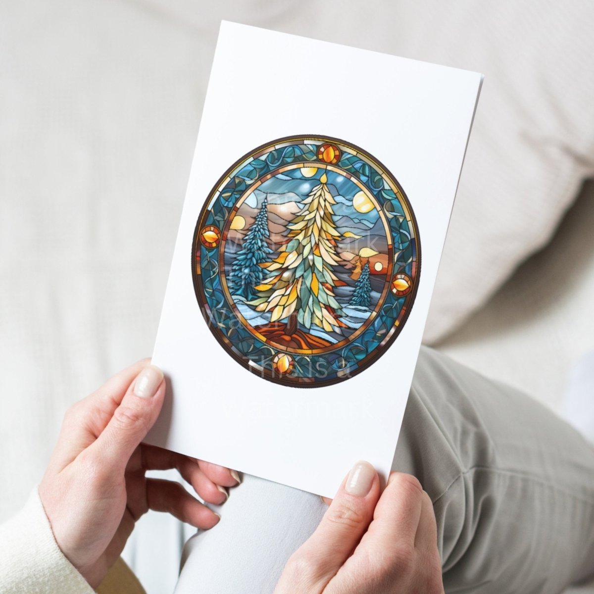 Christmas Tree Stained Glass 7+7 PNG Clip Art Bundle Winter Decoration Digital Crafts Design Holiday Paper Crafting Clipart Christmas - Everything Pixel