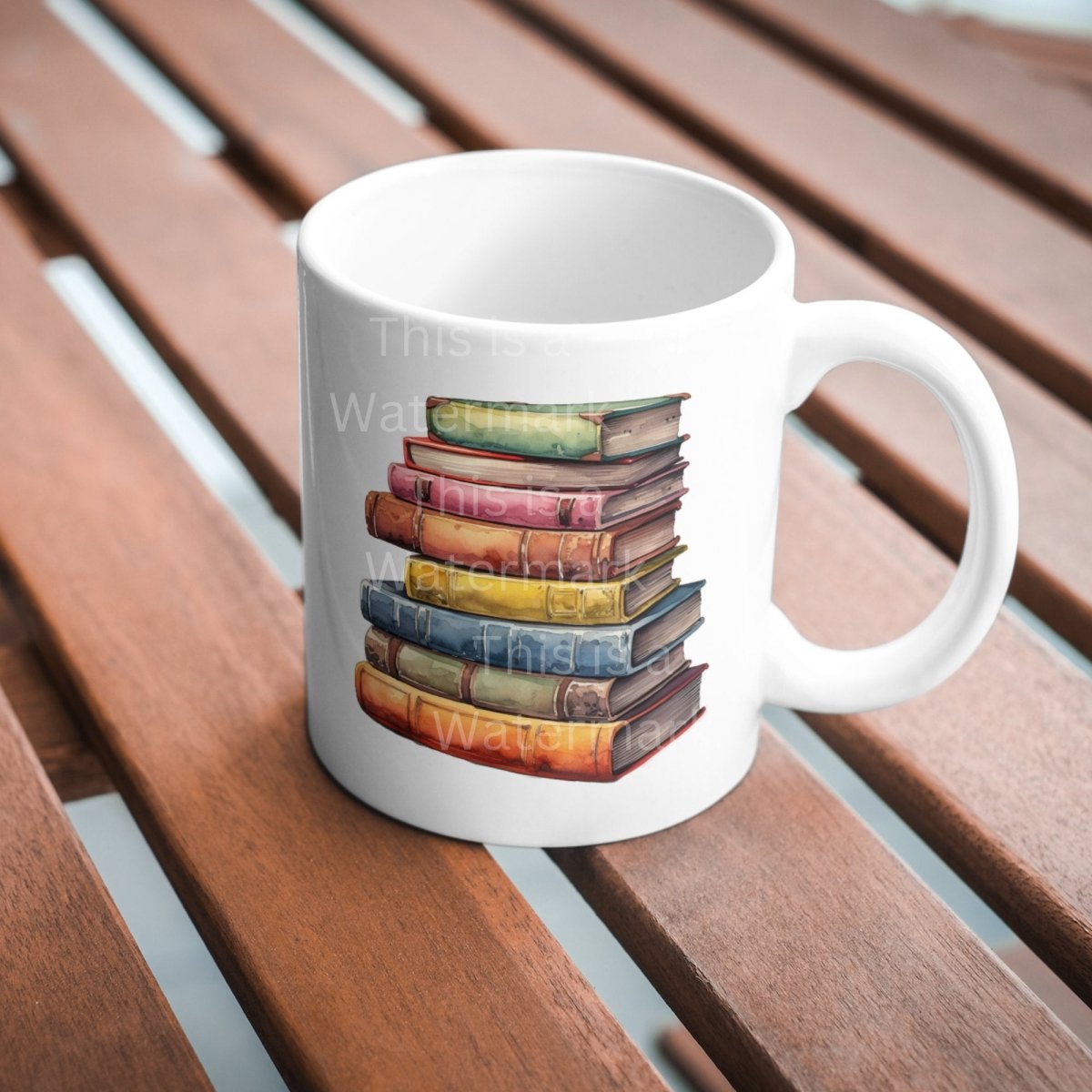 Colorful Stack of Books Clipart - Vibrant Library Artwork for Digital Projects 7+7 PNG JPG Bundle Watercolor Book Lover Graphic Card Design - Everything Pixel