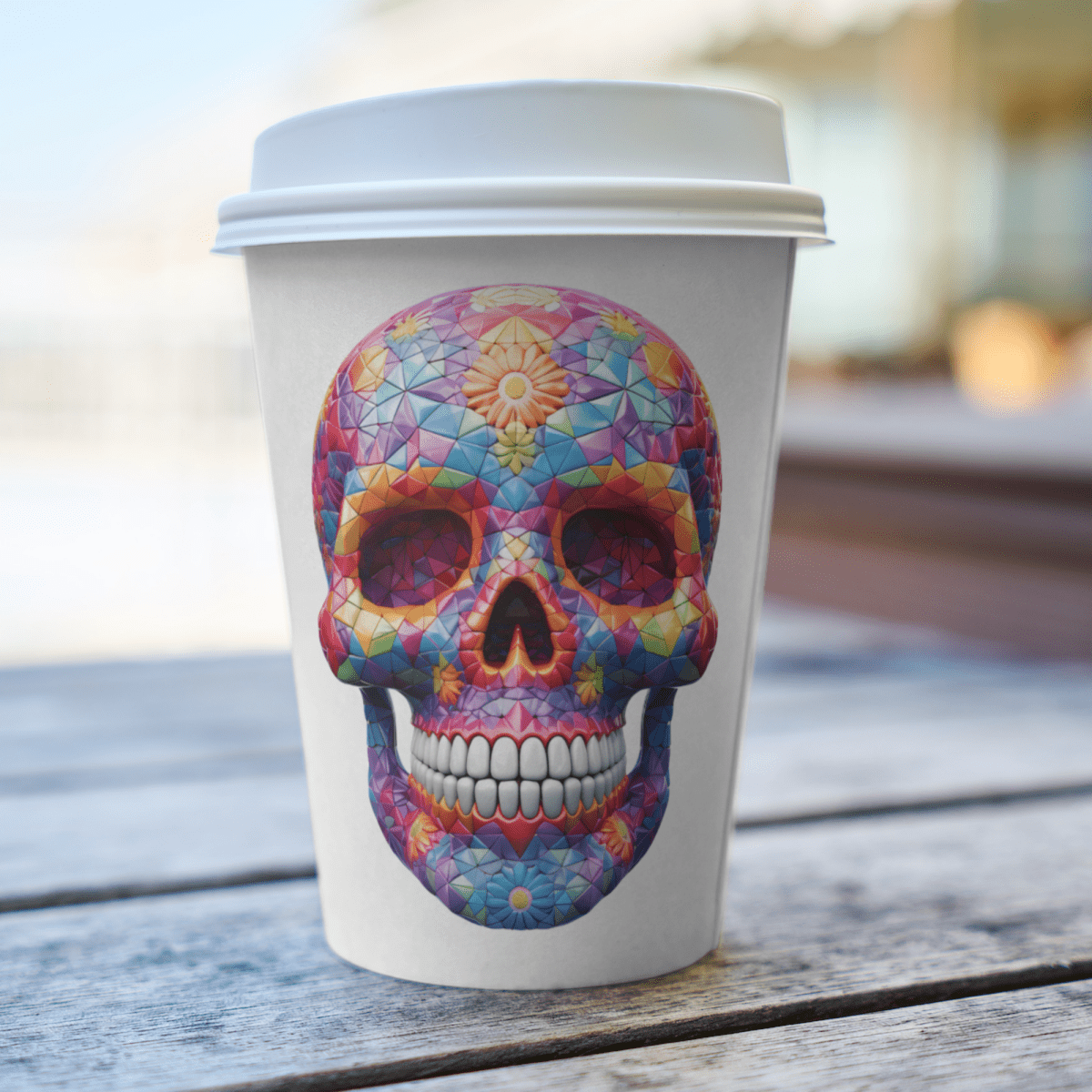 Colorful Sugar Skulls PNG Clip Art Bundle Cinco de Mayo Sublimation Tumbler Design Card Making T-Shirt Day of the Dead Scrapbook Design - Everything Pixel