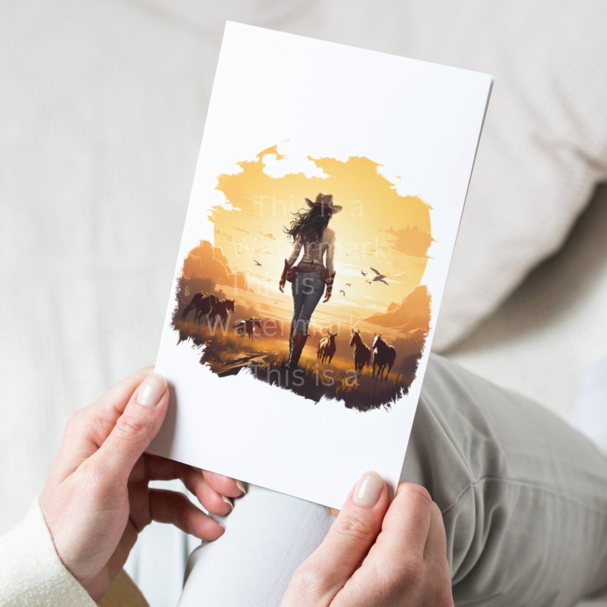 Cowgirl Sunset 7+7 PNG Clip Art Bundle for Western Lovers Sublimation Tumbler Card Making T-Shirt Wild West Art Design Scrapbook Graphics - Everything Pixel