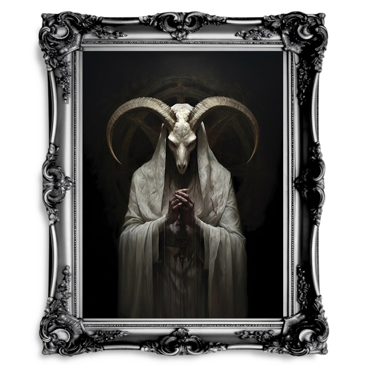 Cult of Baphomet Wall Art Occult Esoteric Artwork Witchcraft Altar Decor  Satanic Art - Everything Pixel