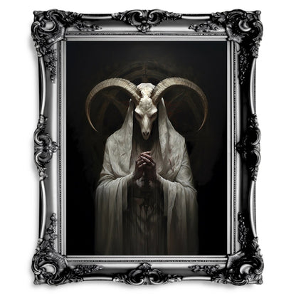 Cult of Baphomet Wall Art Occult Esoteric Artwork Witchcraft Altar Decor Satanic Art - Paper Poster Print - Everything Pixel