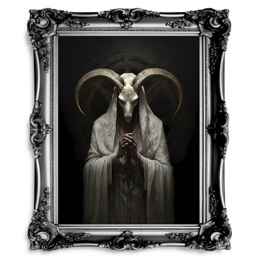 Cult of Baphomet Wall Art Occult Esoteric Artwork Witchcraft Altar Decor Satanic Art - Paper Poster Print - Everything Pixel