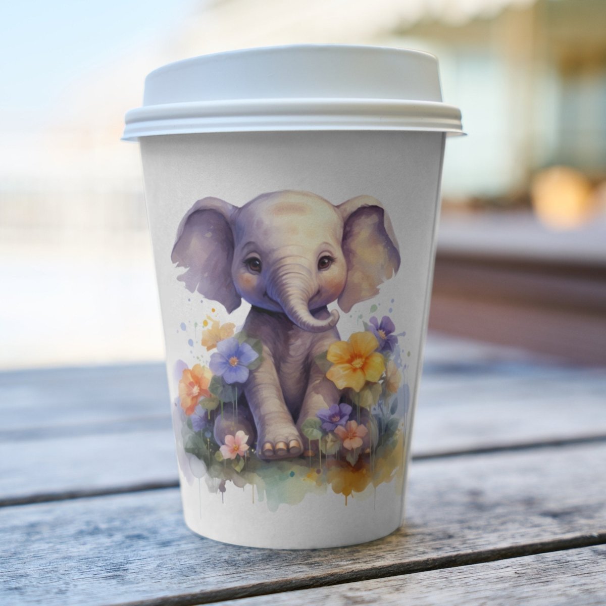 Cute Baby Elephant 6x PNG Clip Art Bundle Sublimation & Clipart Print on Shirts Mugs Cards Wall Art Paper Crafting Design Children Clipart - Everything Pixel