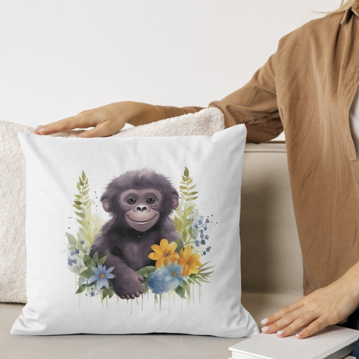 Cute Baby Gorilla 6x PNG Clip Art Bundle Sublimation & Clipart Print on Shirts Mugs Cards Wall Art Paper Crafting Design Children Clipart - Everything Pixel