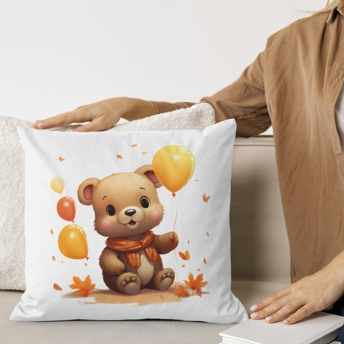 Cute Birthday Teddy Bear in Autumn Colors 7+7 PNG Clip Art Bundle for Party Invitation Sublimation Card Making T-Shirt Design Nursery Art - Everything Pixel