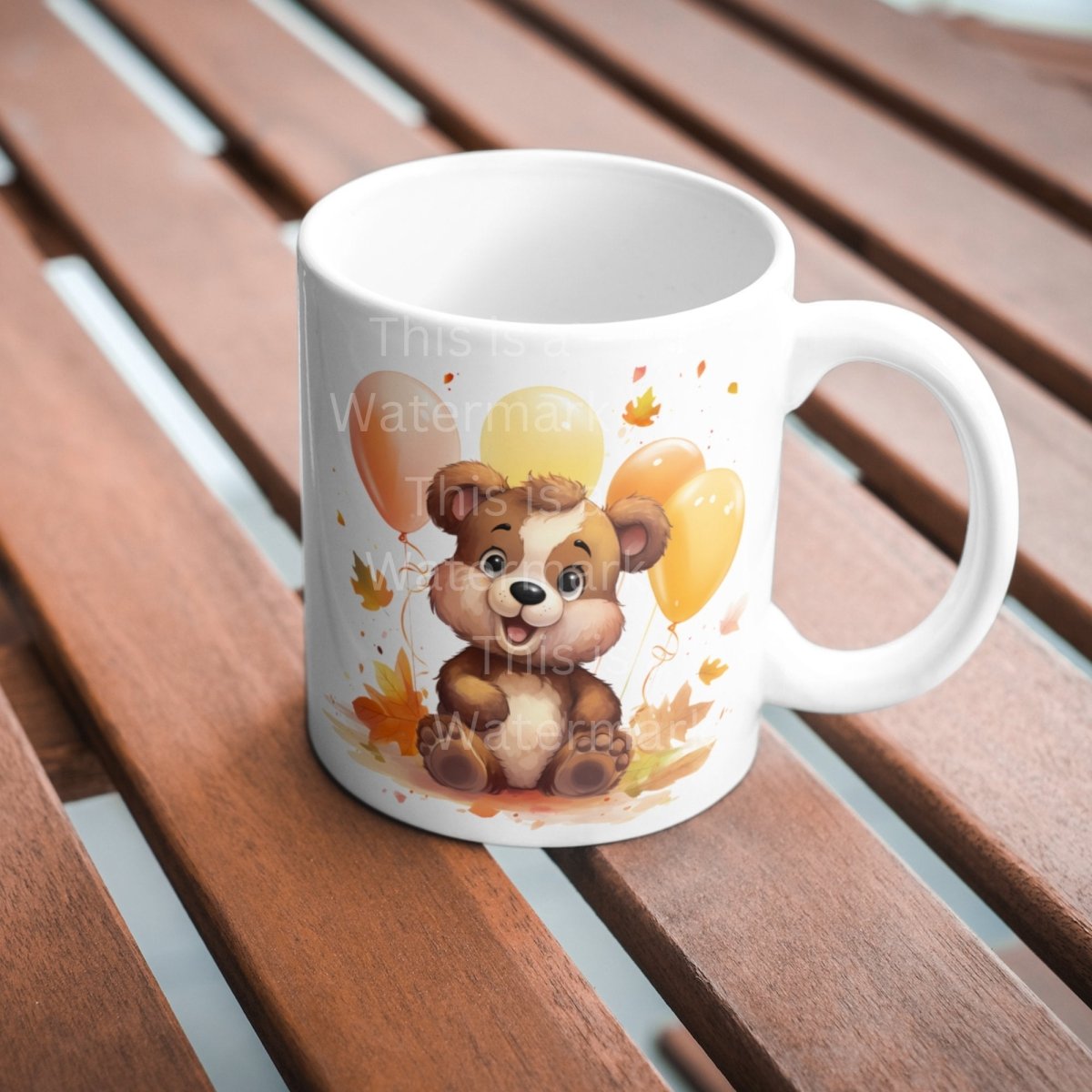 Cute Birthday Teddy Bear in Autumn Colors 7+7 PNG Clip Art Bundle for Party Invitation Sublimation Card Making T-Shirt Design Nursery Art - Everything Pixel