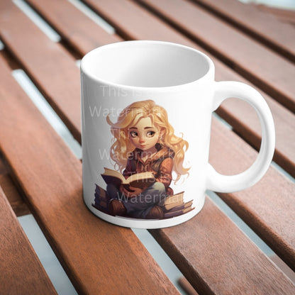 Cute Blonde Girl Bookworm PNG Clip Art Bundle for Book Lovers Sublimation Tumbler Card Making T-Shirt Nursery Art Stack of Books Scrapbook - Everything Pixel