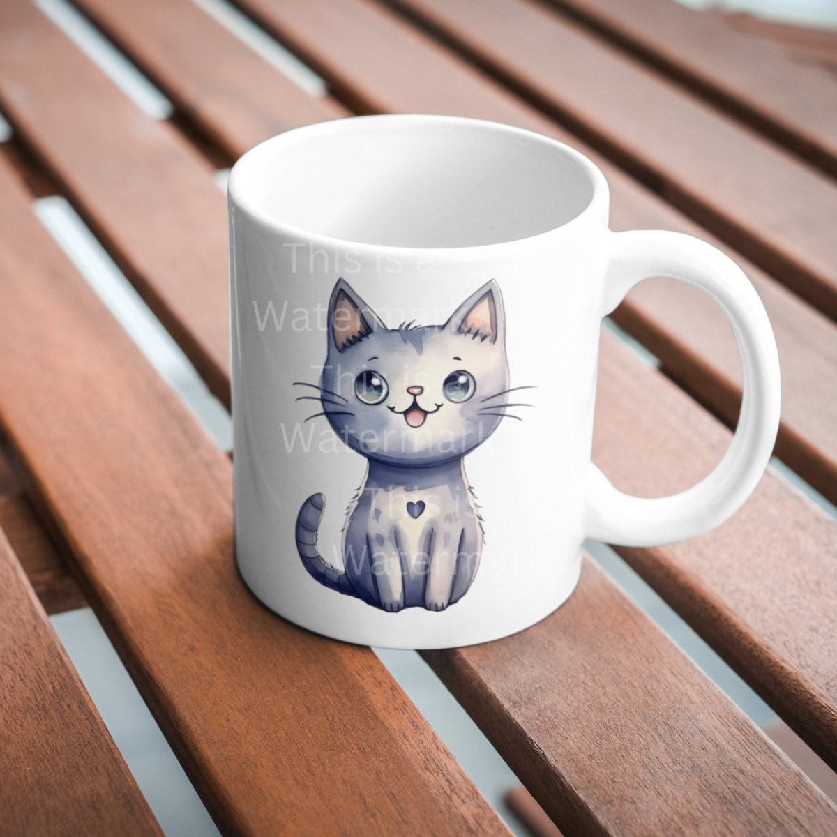 Cute Cartoon Cat 6x PNG Clip Art Bundle Sublimation Design Nursery Art Card Crafting T-Shirt Cat Lover Clipart Mug Design Kawaii Kitten - Everything Pixel