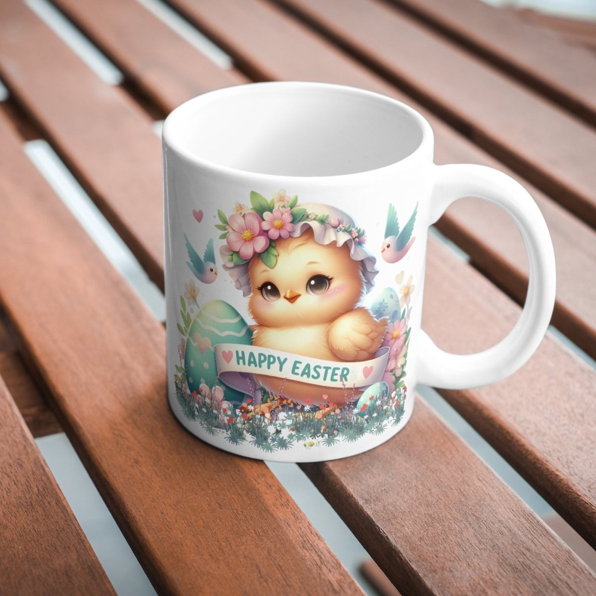 Cute Chicken Easter Mug Funny Gift for Her Happy Easter Coffee Mug Baby Chicken Spring Design Chicken Lover Gift Easter Gift - Everything Pixel