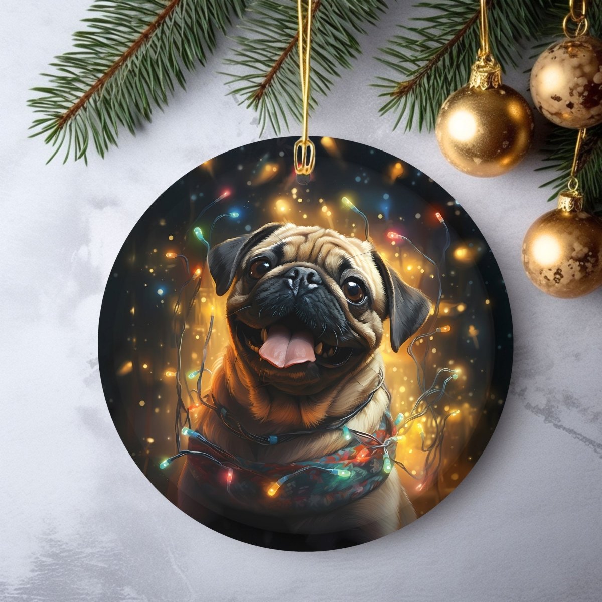Cute Christmas Dog Ornament 20 PNG Bundle Sublimation Design Festive Round Pet Stickers Stylish Christmas Decoration Clipart 20 Dog Breeds - Everything Pixel