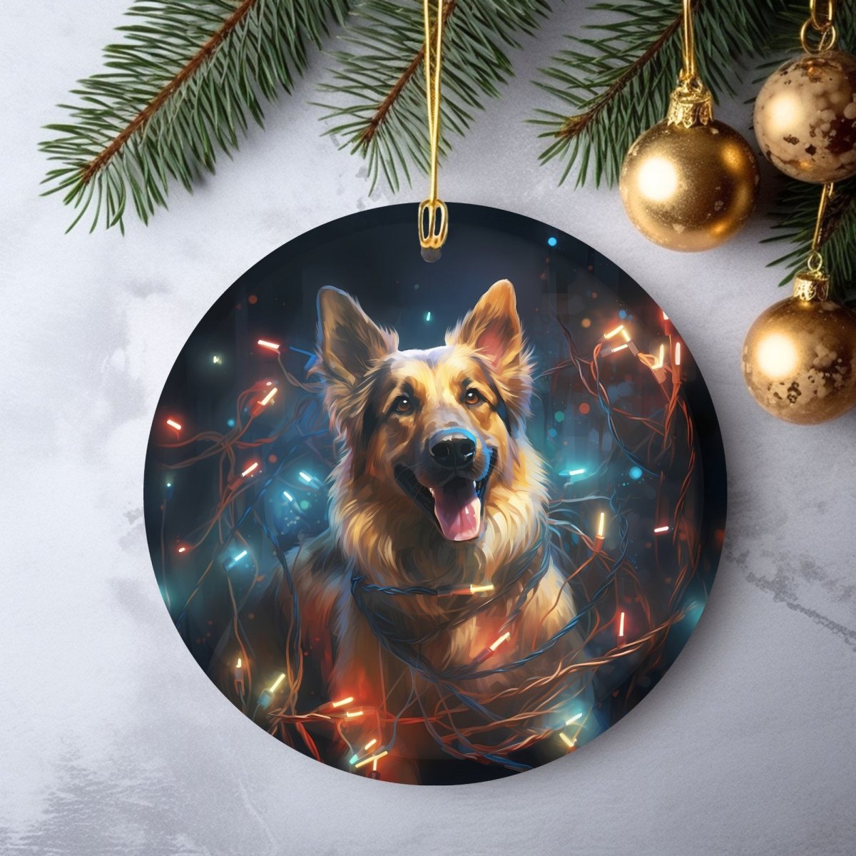 Cute Christmas Dog Ornament 20 PNG Bundle Sublimation Design Festive Round Pet Stickers Stylish Christmas Decoration Clipart 20 Dog Breeds - Everything Pixel