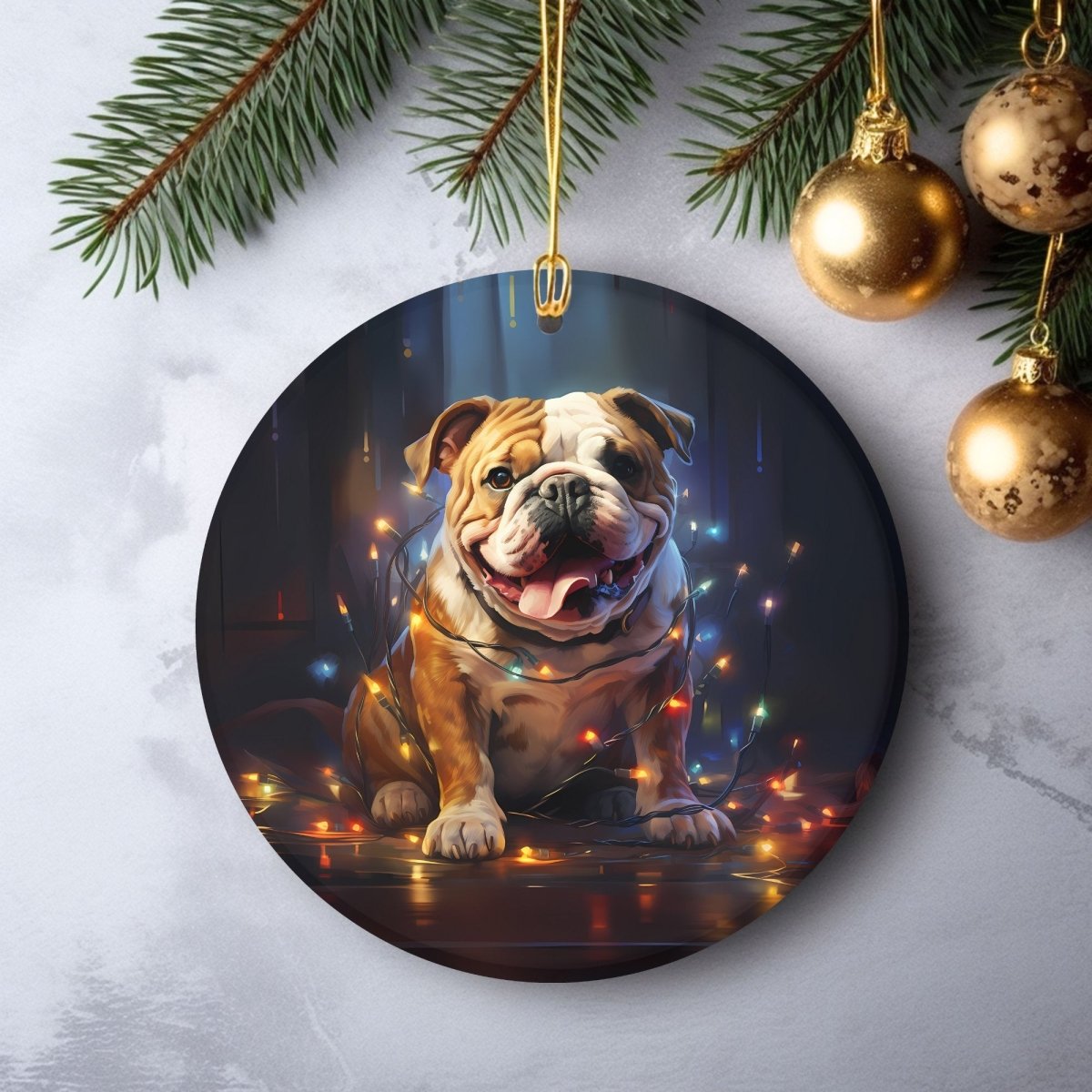 Cute Christmas Dog Ornament 20 PNG Bundle Sublimation Design Festive Round Pet Stickers Stylish Christmas Decoration Clipart 20 Dog Breeds - Everything Pixel