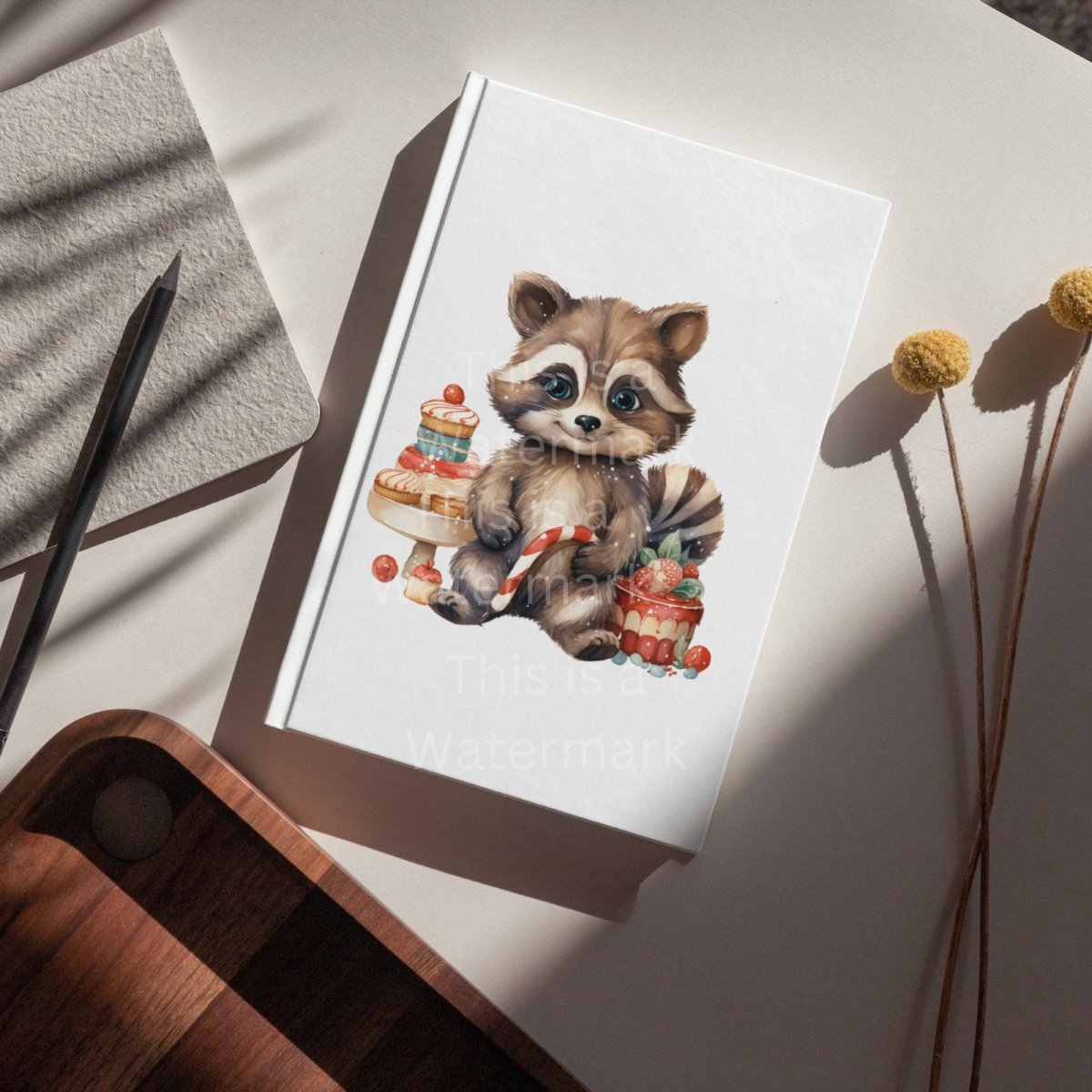 Cute Christmas Raccoon 7x PNG Clipart Bundle Festive Animal Clipart Nursery Art Card Making Digital Paper Craft Holiday Raccoon Graphic - Everything Pixel
