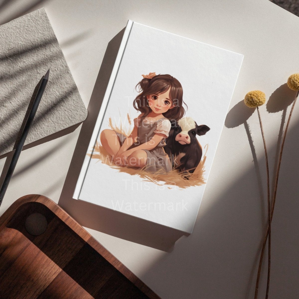 Cute Farmgirl with Baby Cow PNG Clip Art Bundle for Animal Lovers Sublimation Tumbler Card Making T-Shirt Nursery Art Farm Cow Scrapbook - Everything Pixel