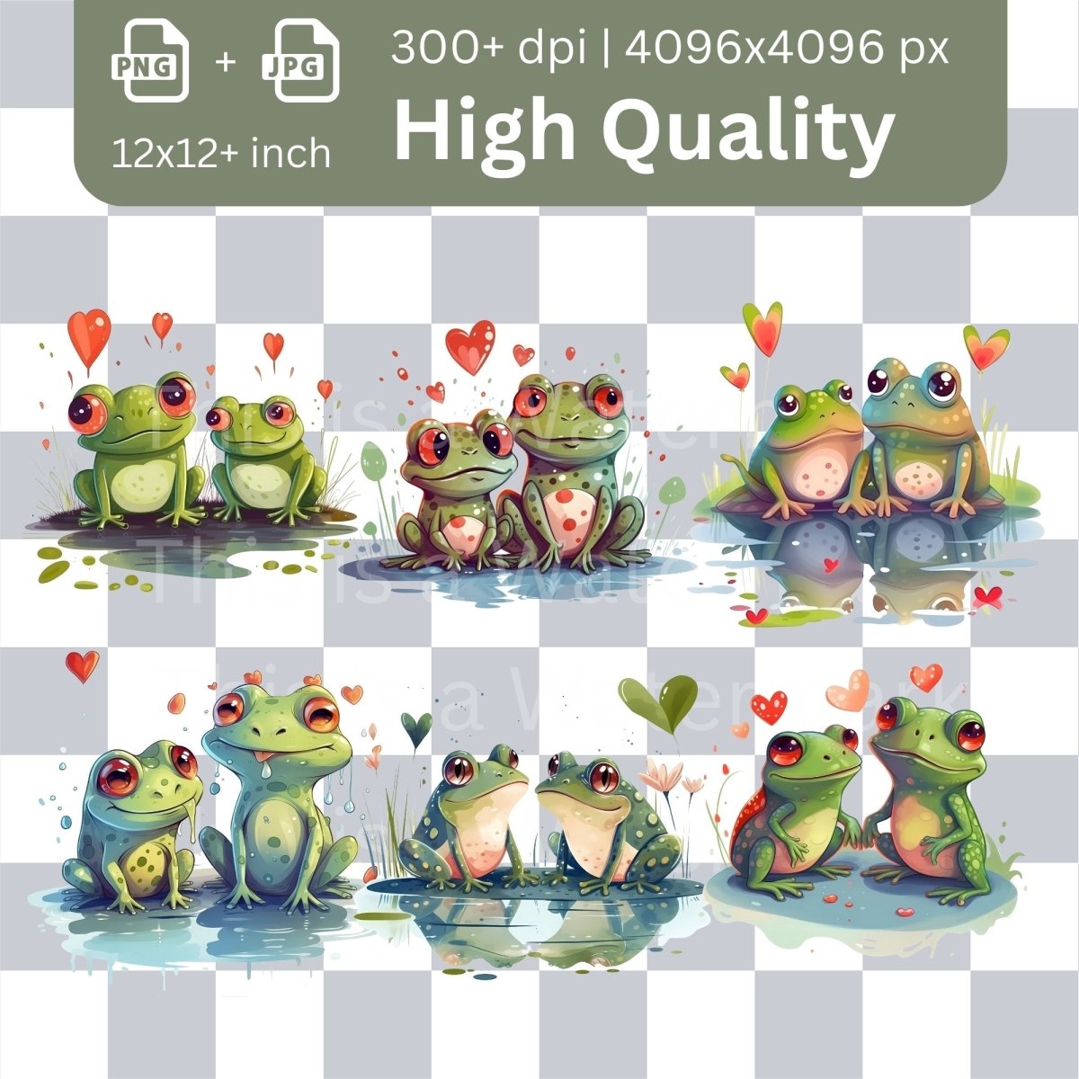Cute Frogs Megabundle 42+42 High Quality PNGs Frog in different Scenes Clipart Nursery Card Making Clip Art Digital Paper Craft Graphic - Everything Pixel
