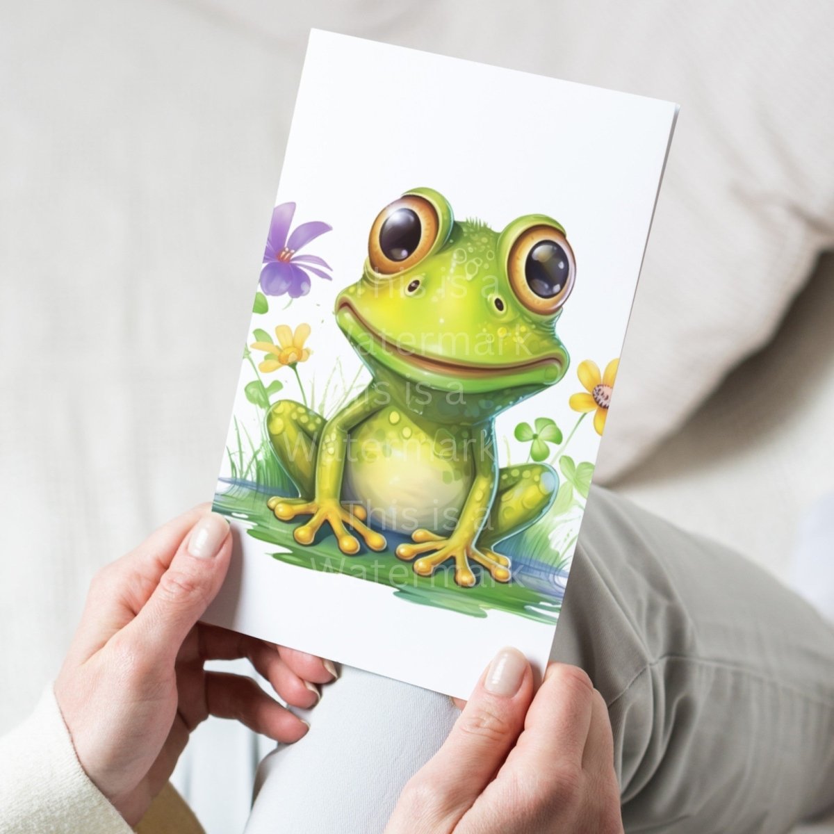 Cute Frogs with Flowers PNG Clip Art Bundle for Sublimation Tumbler Card Making Clipart Scrapbook Paper Craft T-Shirt Design Nursery Art - Everything Pixel