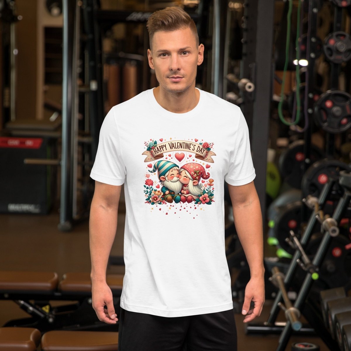 Cute Gnome Valentine T-Shirt High Quality Funny Valentines Day Shirt Love Gift for Her Love Tee Cute Couple Anniversary Shirt Gnomie Design - Everything Pixel