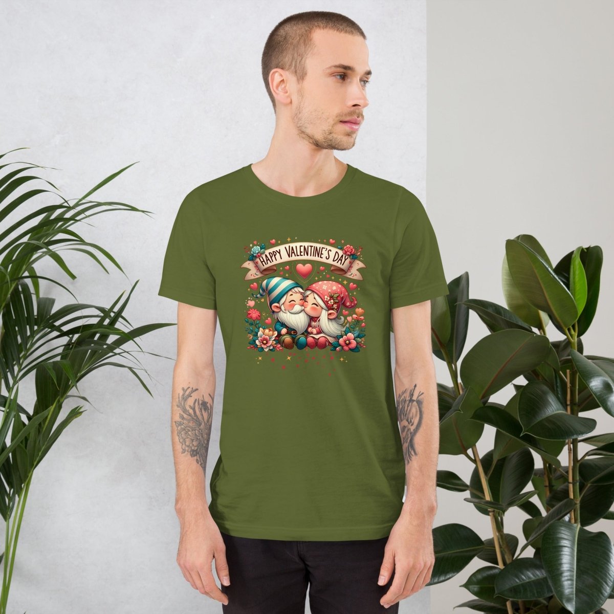 Cute Gnome Valentine T-Shirt High Quality Funny Valentines Day Shirt Love Gift for Her Love Tee Cute Couple Anniversary Shirt Gnomie Design - Everything Pixel