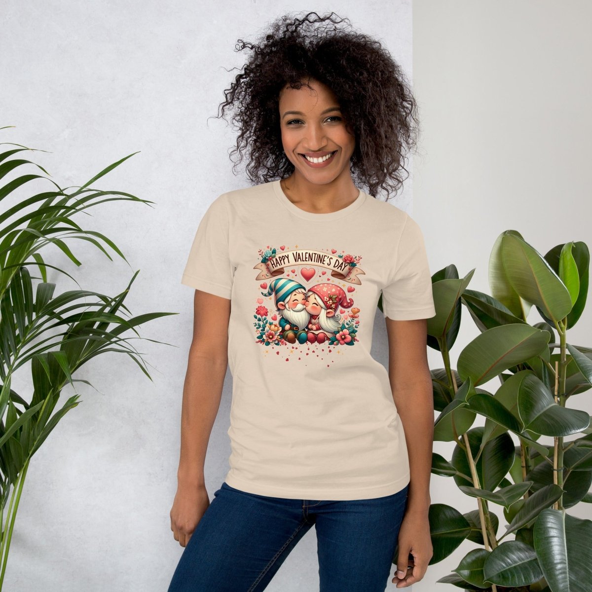 Cute Gnome Valentine T-Shirt High Quality Funny Valentines Day Shirt Love Gift for Her Love Tee Cute Couple Anniversary Shirt Gnomie Design - Everything Pixel