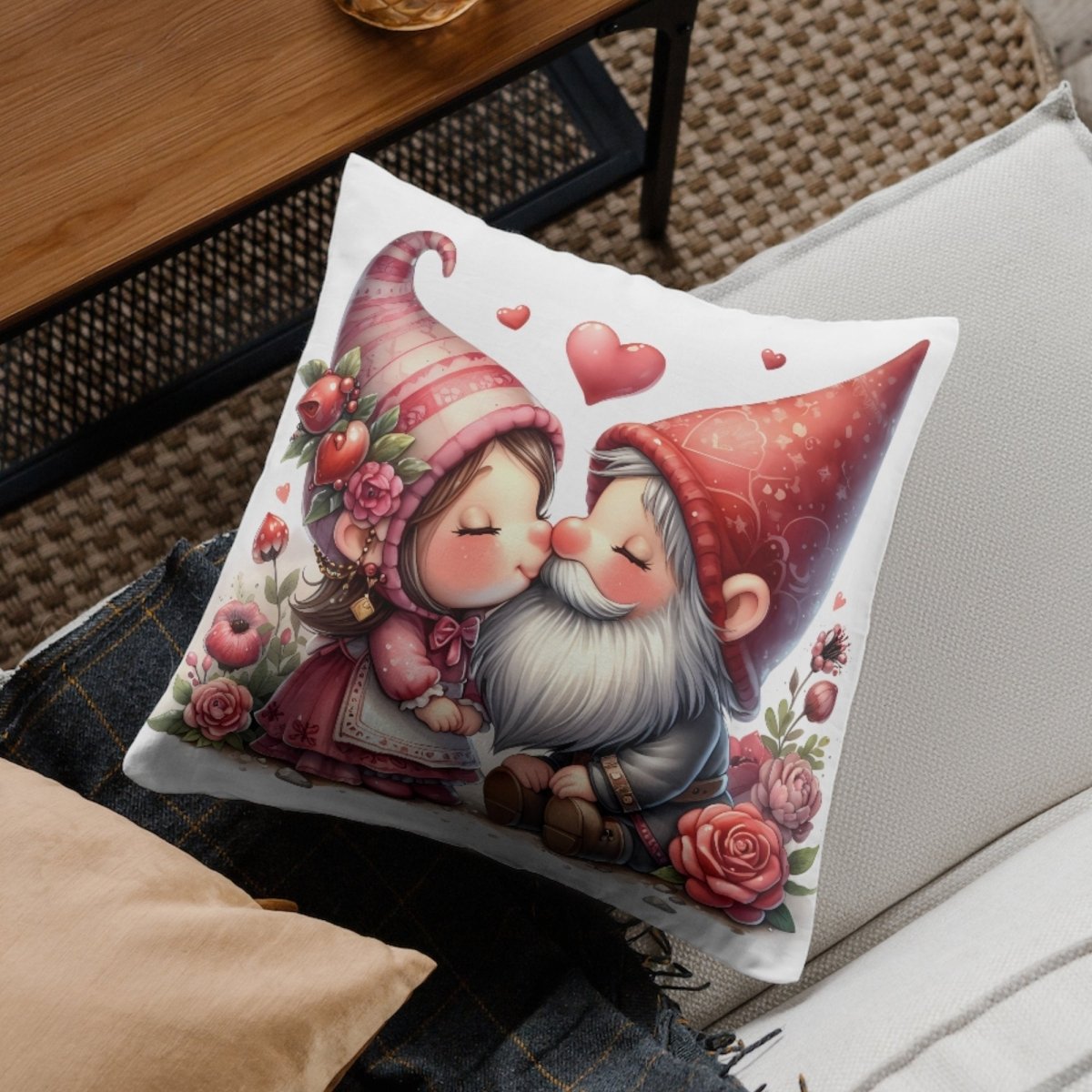 Cute Gnomes in Love Cliparts 20 PNG Bundle Children Valentines Day Set Card Crafting Junk Journal Kit for Classrooms Romantic Sweet Gnomes - Everything Pixel