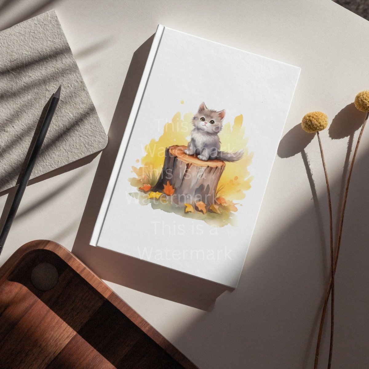 Cute Kitten on Tree Stump 6 PNG Clip Art Bundle Sublimation Design Nursery Art Card Crafting T-Shirt Cat Lover Clipart Mug Design Tumbler - Everything Pixel