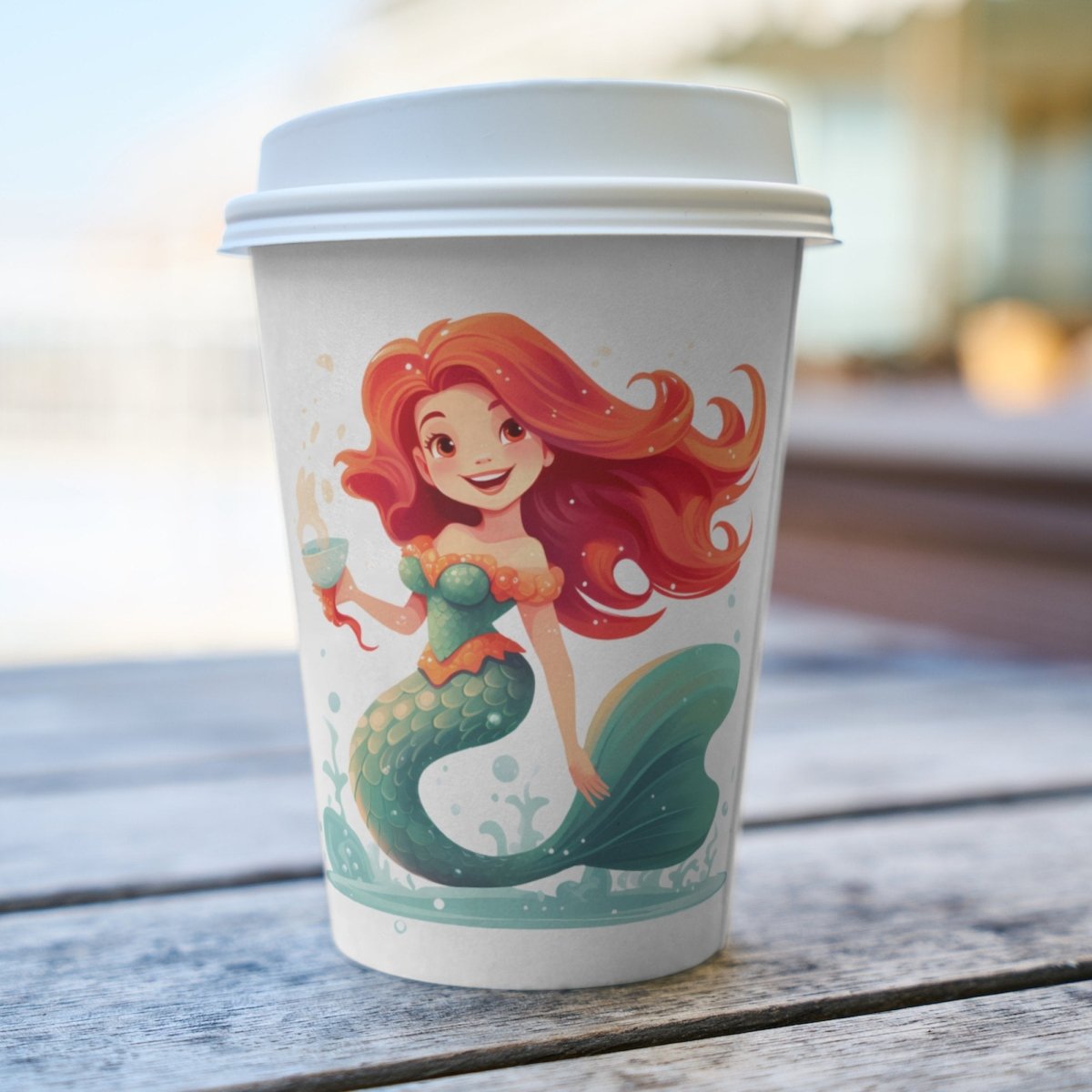 Cute Little Mermaid 6x PNG Clip Art Bundle Fantasy Scrapbook Design Card Making Paper Crafting Children Book Clipart Fairytale Invitation - Everything Pixel