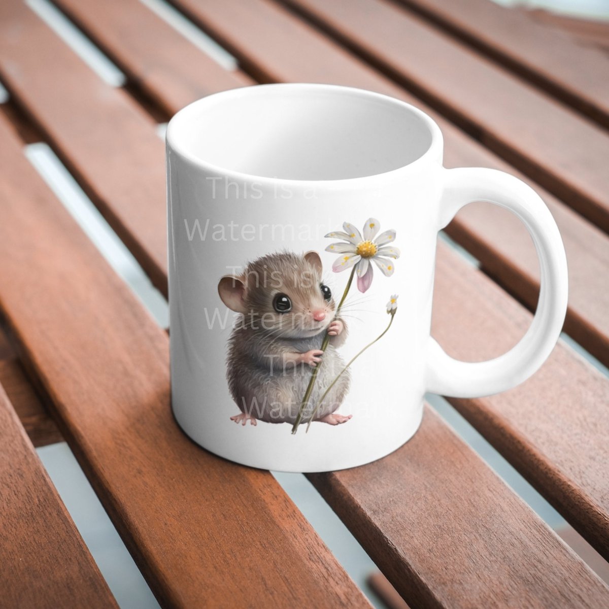 Cute Mouse with Flower Clipart 6x High Quality PNGs Nursery Art Card Making Clip Art Bundle Digital Paper Craft Sublimation Clipart Design - Everything Pixel