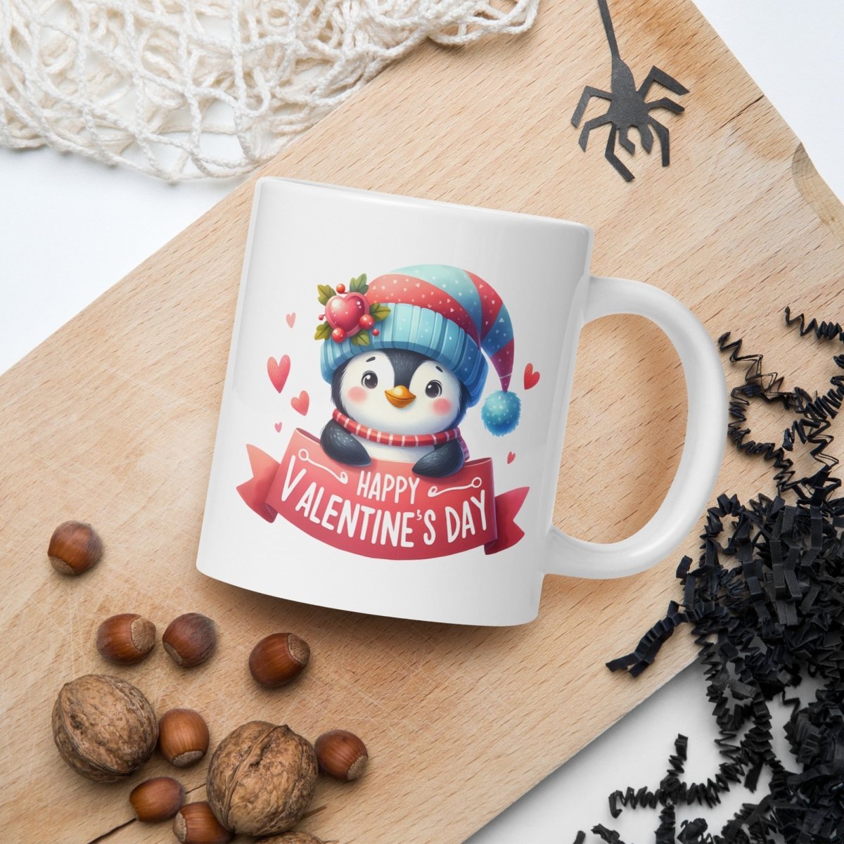 Cute Penguin Mug Valentines Day Penguin Lovers Coffee Mug Gift for Couple Gift for Him and Her Cute Valentines Day Gift for Lovers - Everything Pixel