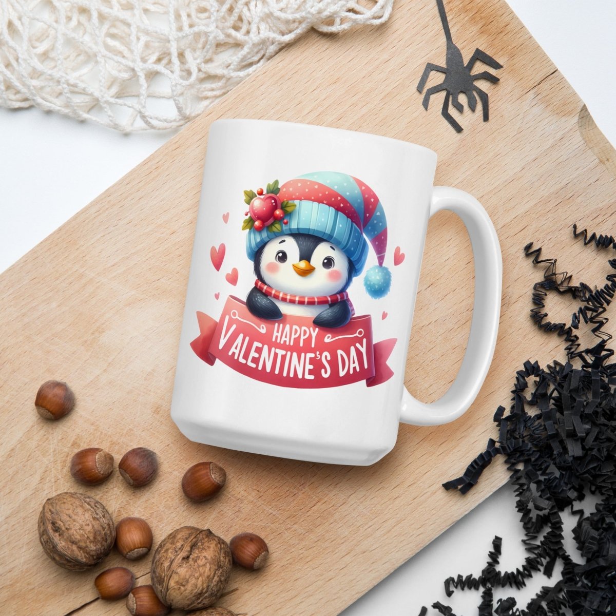 Cute Penguin Mug Valentines Day Penguin Lovers Coffee Mug Gift for Couple Gift for Him and Her Cute Valentines Day Gift for Lovers - Everything Pixel