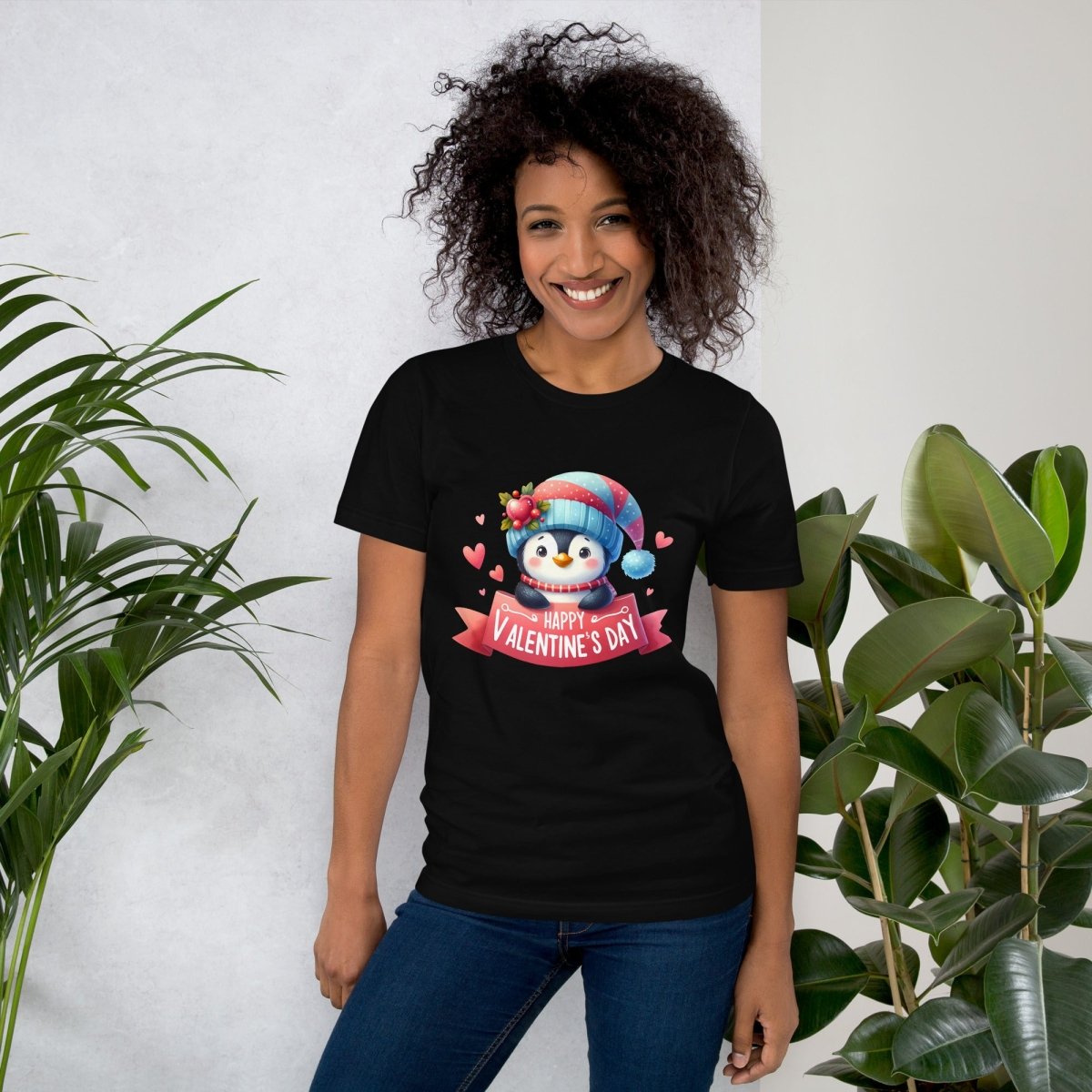 Cute Penguin Valentine T-Shirt High Quality Funny Valentines Day Shirt Love Gift for Her Love Tee Anniversary Shirt Valentines Celebration - Everything Pixel