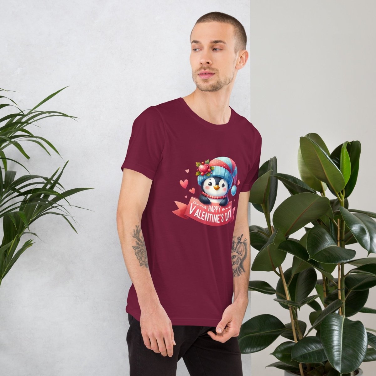 Cute Penguin Valentine T-Shirt High Quality Funny Valentines Day Shirt Love Gift for Her Love Tee Anniversary Shirt Valentines Celebration - Everything Pixel
