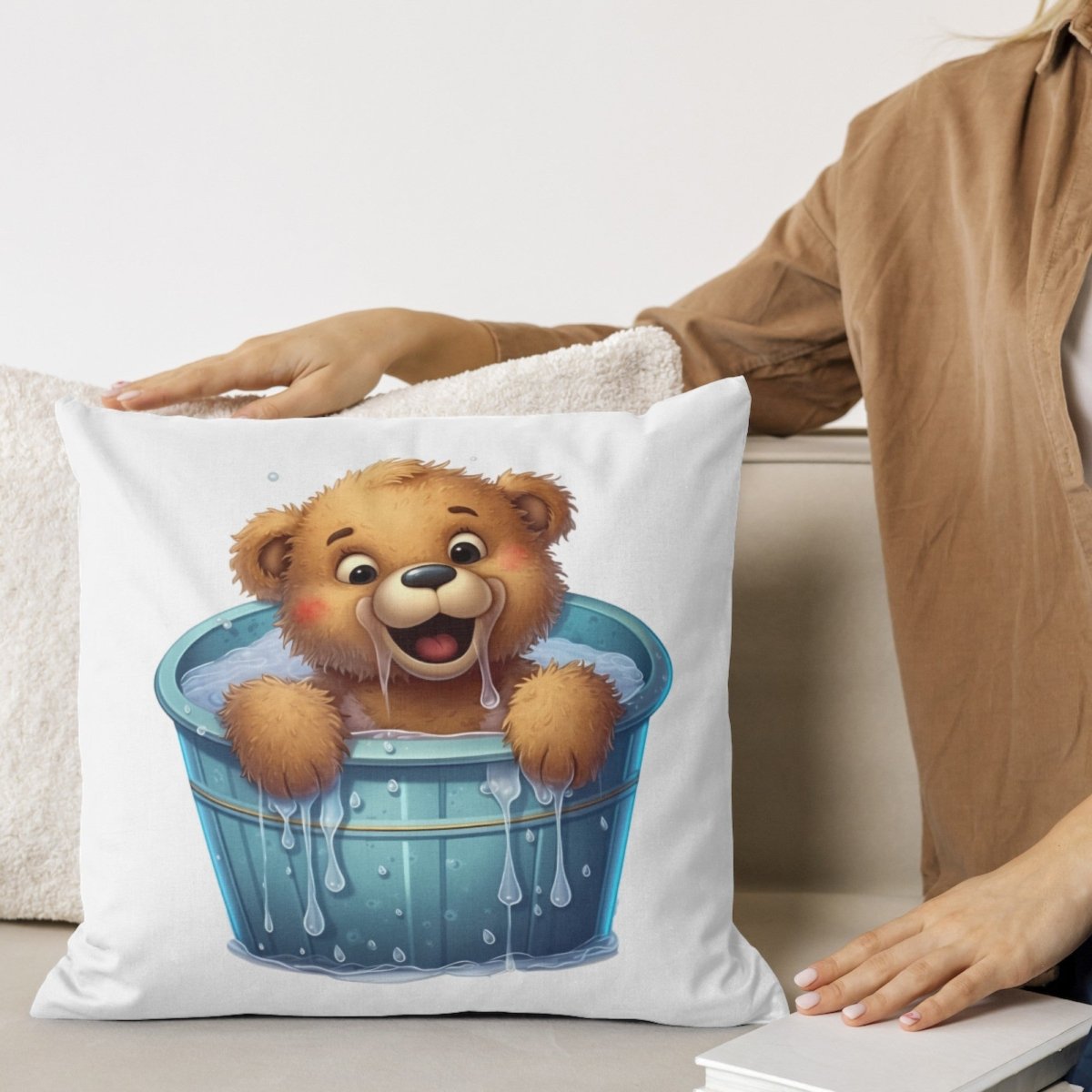 Cute Teddy Bear in Bath PNG Clip Art Bundle for Birthday Invitation Baby Shower Sublimation Tumbler Card Making T-Shirt Design Nursery Art - Everything Pixel