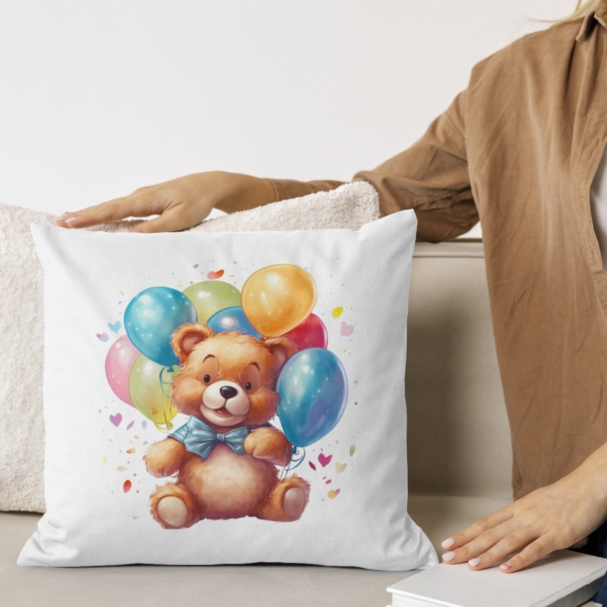 Cute Teddy Bear with Balloons PNG Clip Art Bundle for Birthday Invitation Baby Shower Sublimation Tumbler Card Making T-Shirt Nursery Art - Everything Pixel