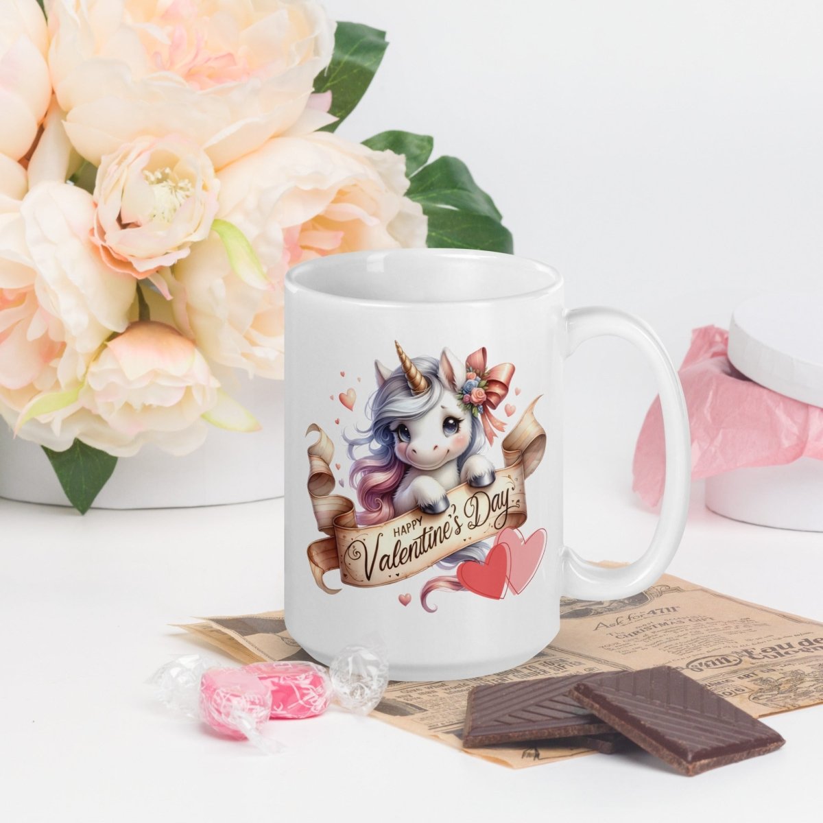 Cute Unicorn Mug Valentines Day Unicorn Lovers Coffee Mug Gift for Couple Gift for Him and Her Cute Valentines Day Gift for Lovers - Everything Pixel