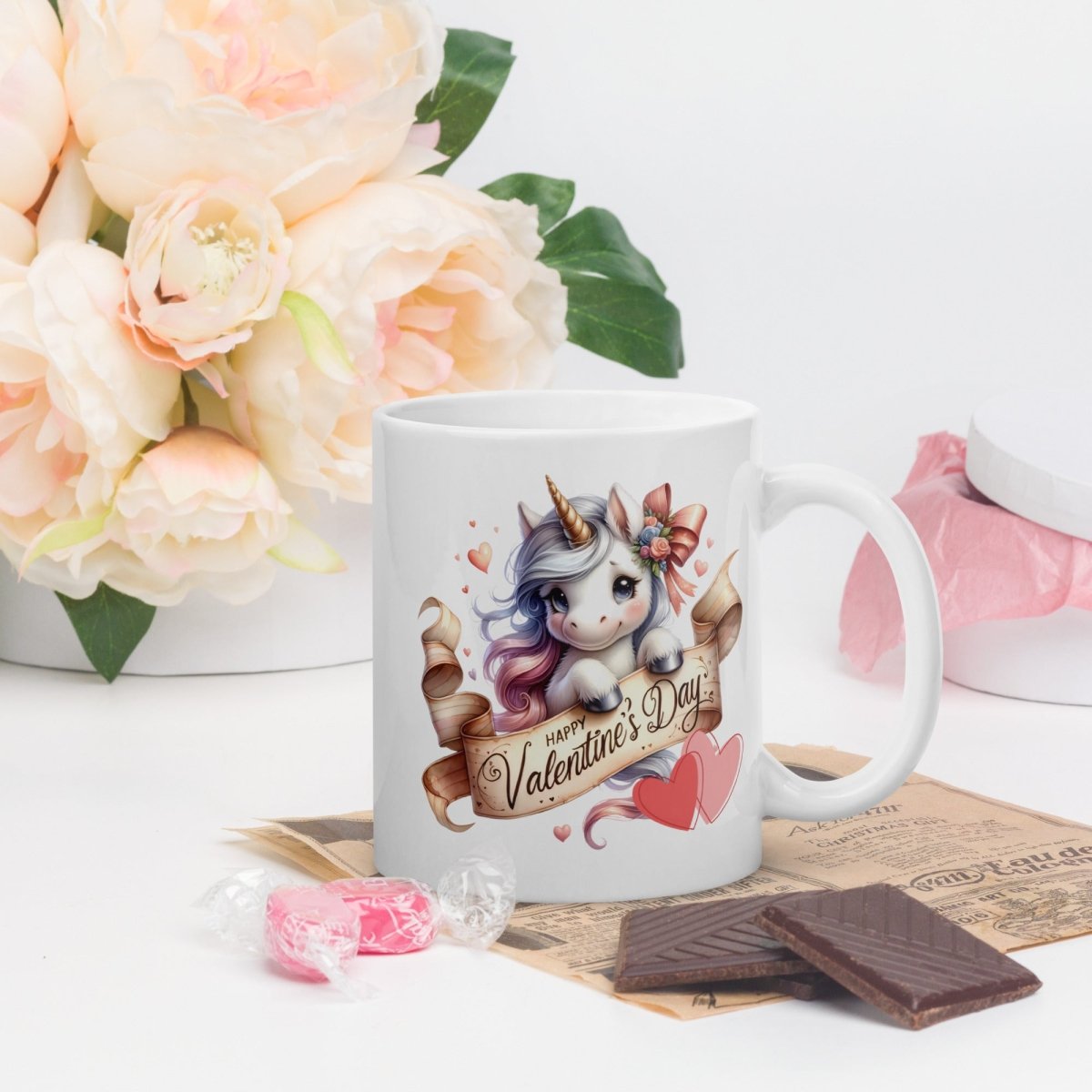 Cute Unicorn Mug Valentines Day Unicorn Lovers Coffee Mug Gift for Couple Gift for Him and Her Cute Valentines Day Gift for Lovers - Everything Pixel