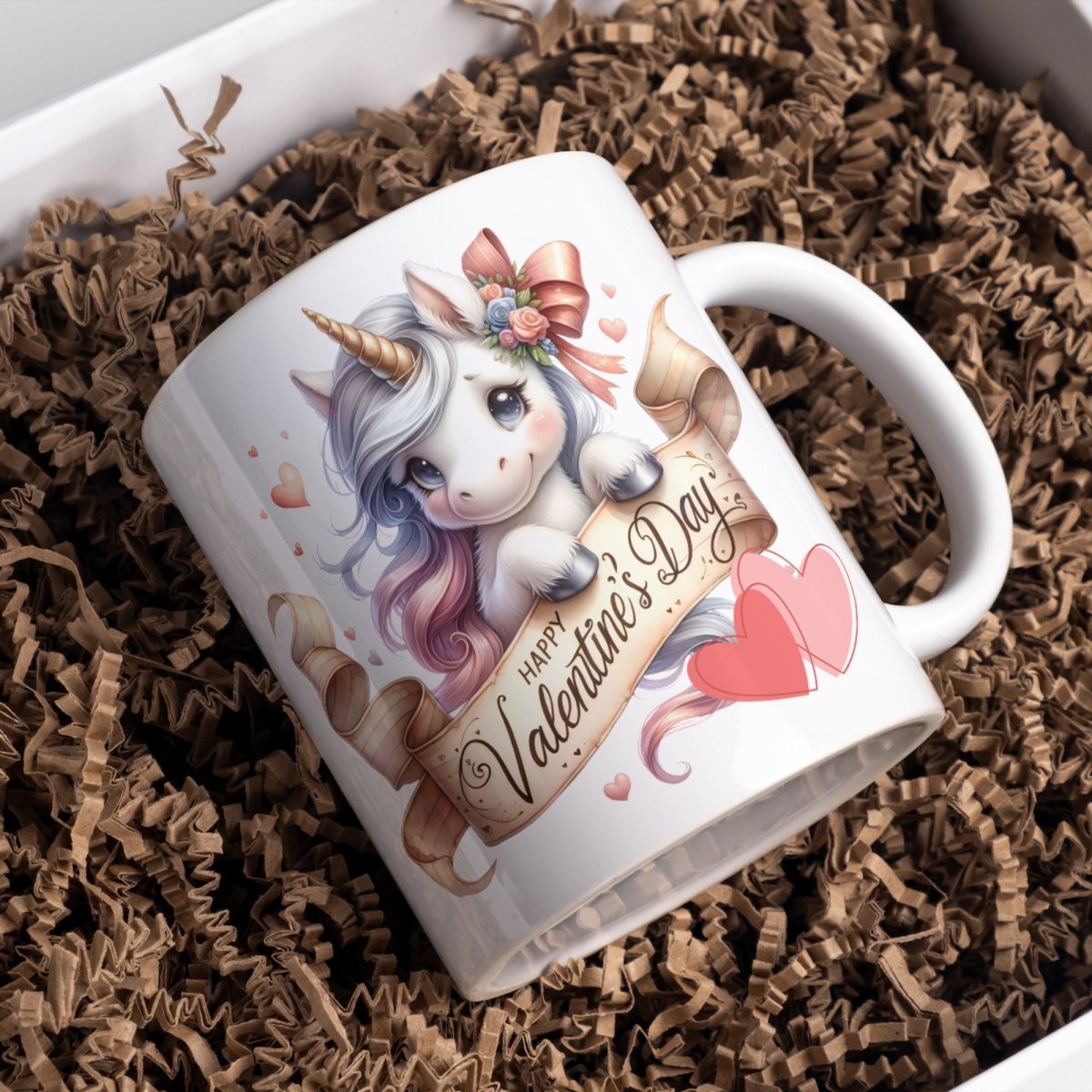 Cute Unicorn Mug Valentines Day Unicorn Lovers Coffee Mug Gift for Couple Gift for Him and Her Cute Valentines Day Gift for Lovers - Everything Pixel