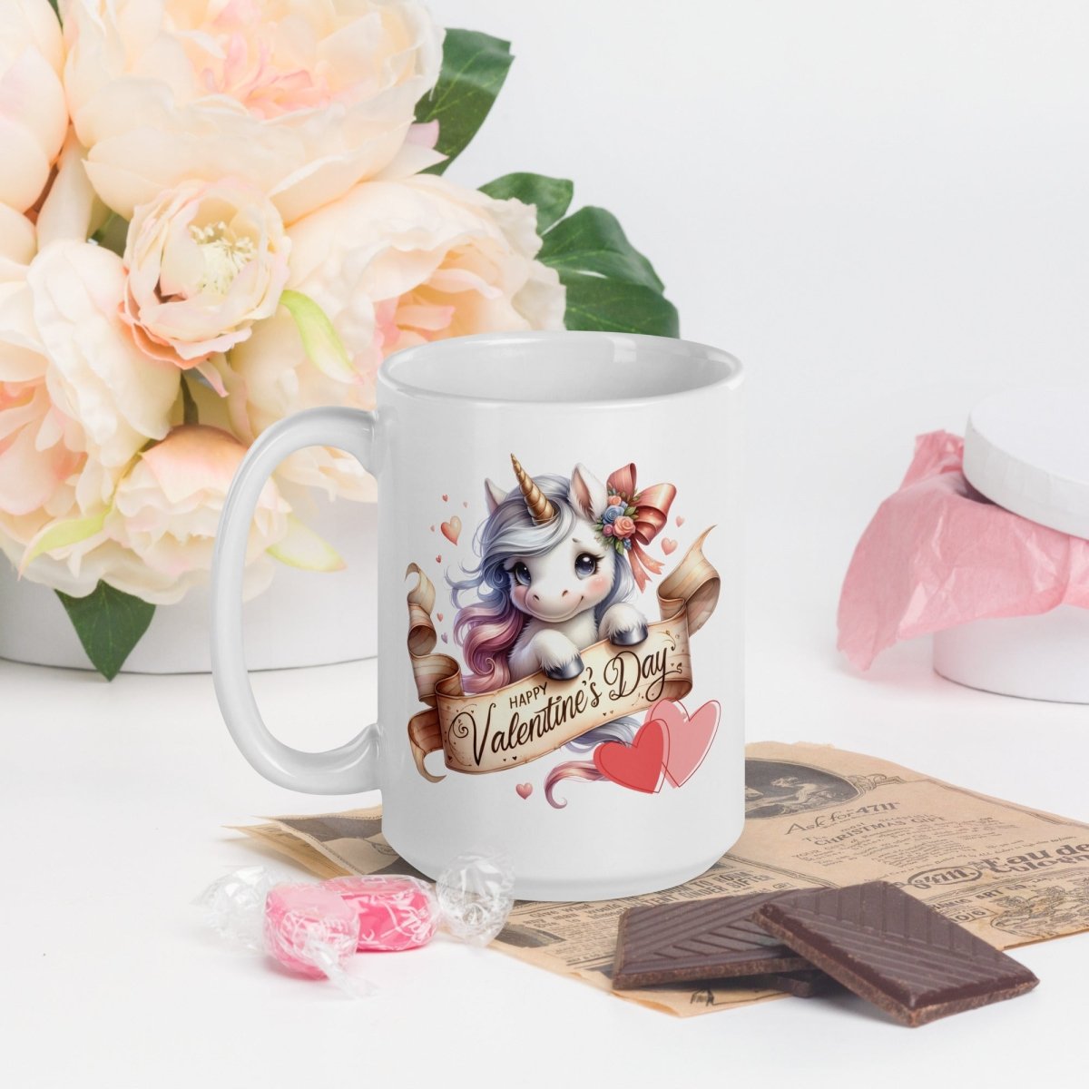 Cute Unicorn Mug Valentines Day Unicorn Lovers Coffee Mug Gift for Couple Gift for Him and Her Cute Valentines Day Gift for Lovers - Everything Pixel