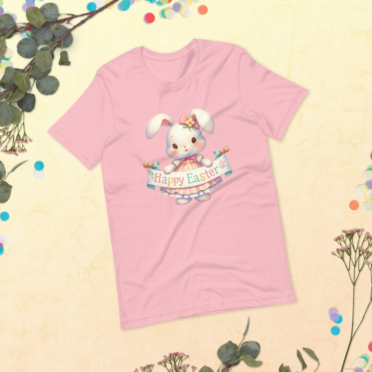 Easter Bunny T-Shirt High Quality Cute Easter Day Shirt Happy Easter Spring Celebration Tee Gift for Her Kids Easter Shirt Bunny Lover Gift - Everything Pixel