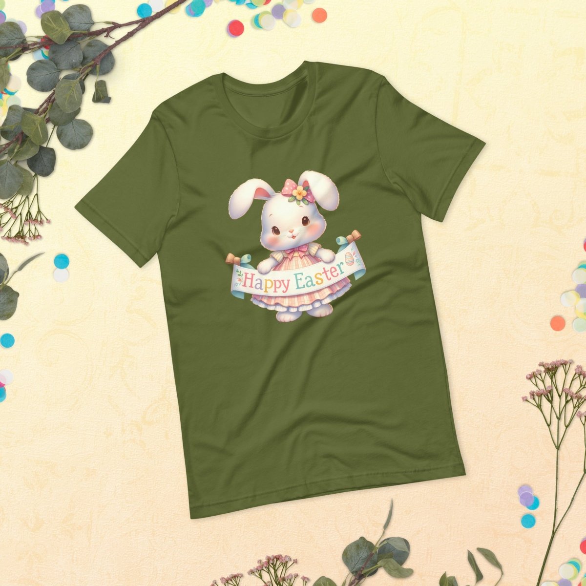 Easter Bunny T-Shirt High Quality Cute Easter Day Shirt Happy Easter Spring Celebration Tee Gift for Her Kids Easter Shirt Bunny Lover Gift - Everything Pixel