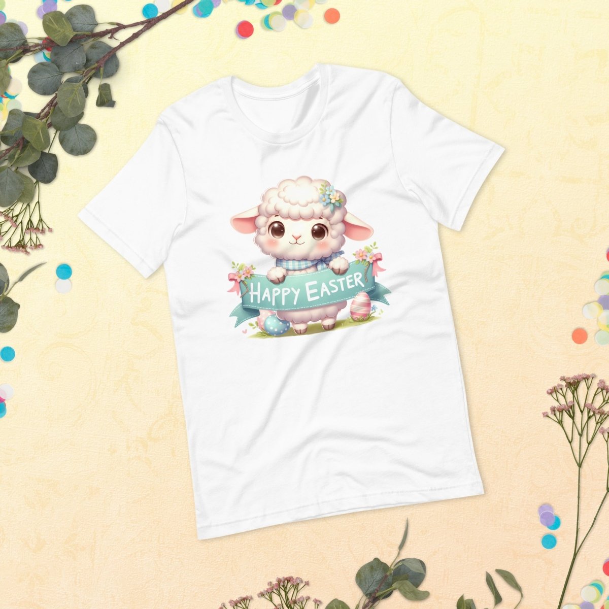 Easter Lamb T-Shirt High Quality Cute Easter Day Shirt Happy Easter Spring Celebration Tee Gift for Her Kids Easter Shirt Sheep Lover - Everything Pixel