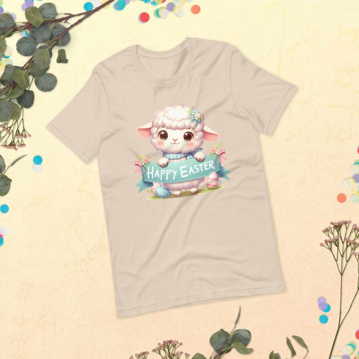 Easter Lamb T-Shirt High Quality Cute Easter Day Shirt Happy Easter Spring Celebration Tee Gift for Her Kids Easter Shirt Sheep Lover - Everything Pixel